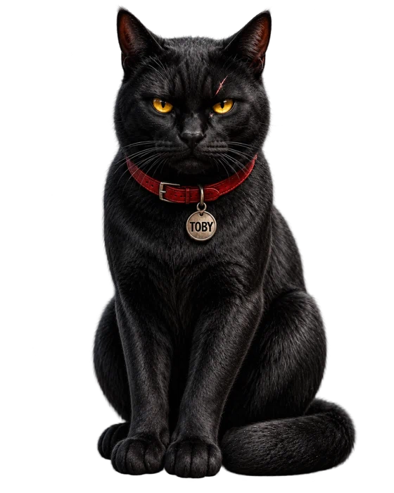 Toby, ZooPixo’s confident black cat